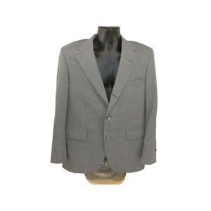 Brooks Brothers Sport Coat Mens 40 Gray Plaid 3 Button Lined Single Vent VTG USA